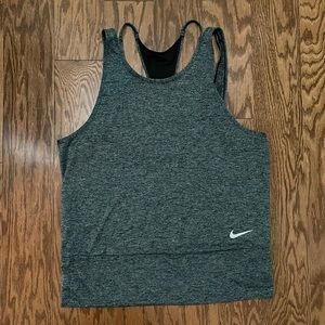 Nike size Large gray athletic tank top.